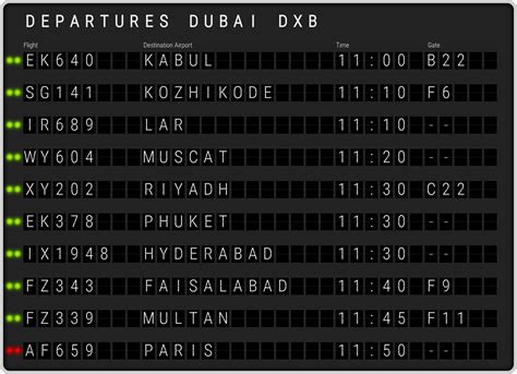 dubai airport departures flight status